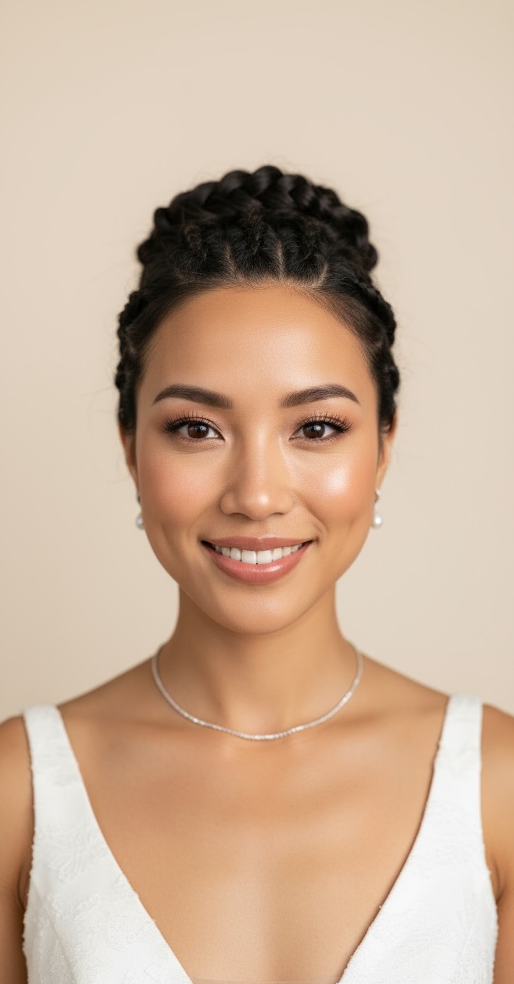 After Box Braid Updo For Wedding